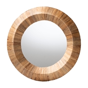 bali & pari Tarun Bohemian Grasscloth Accent Mirror